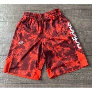 Adidas Boys Orange performance shorts size 10/12